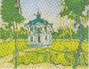 Vincent Van Gogh The town hall in Auvers on 14 July 1890 painting